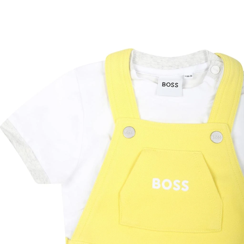 Hugo Boss Yellow Suit For Baby Boy With Logo 3