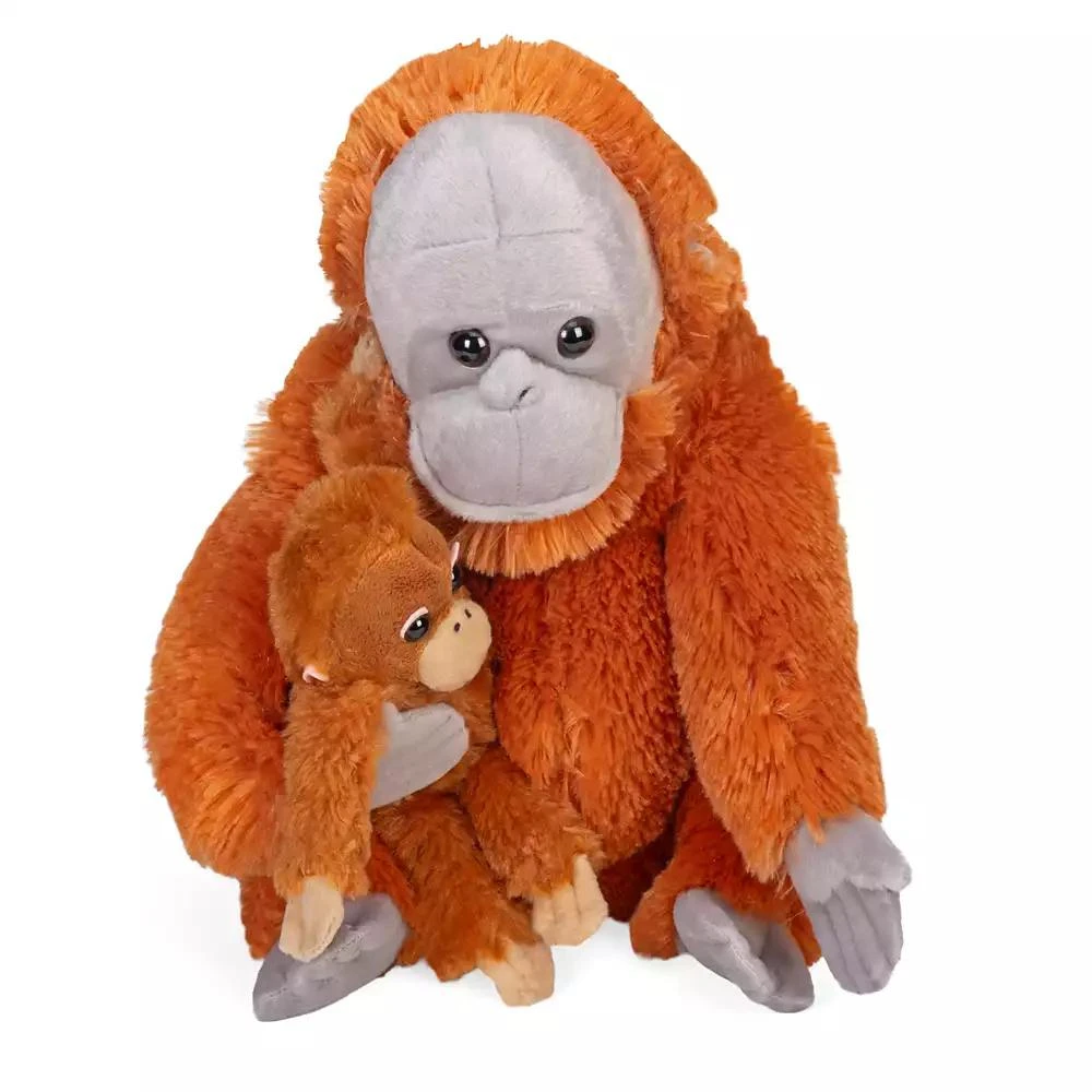 Wild Republic Mom and Baby Orangutan Plush, Stuffed Animal, Plush Toy, Gifts for Kids, Zoo Animals, 12 Inches 2