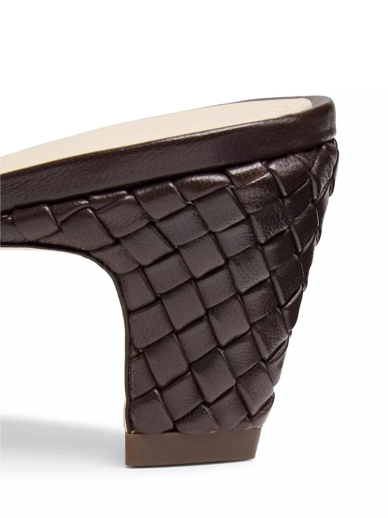22élevé Braided Leather Block Heel Mules 6