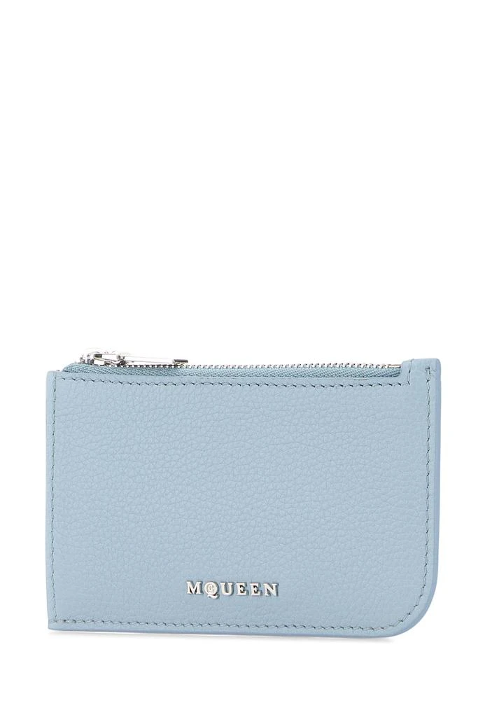 Alexander McQueen Light blue leather card holder 2
