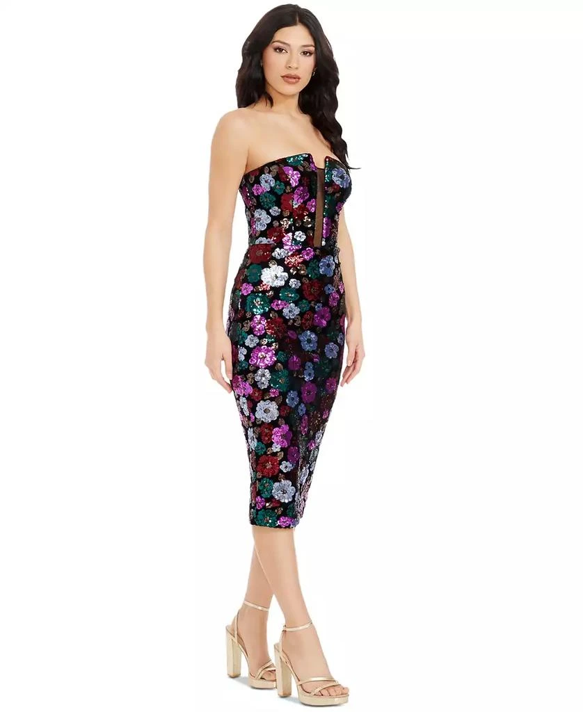 Dress The Population Women's Sequin Mesh Panel Erica Dress 2