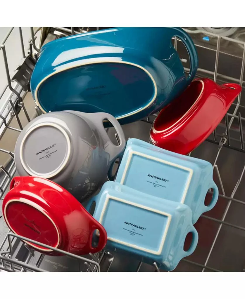 Rachael Ray Ceramic Casserole Bakers with Shared Lid Set, 3-Piece 10