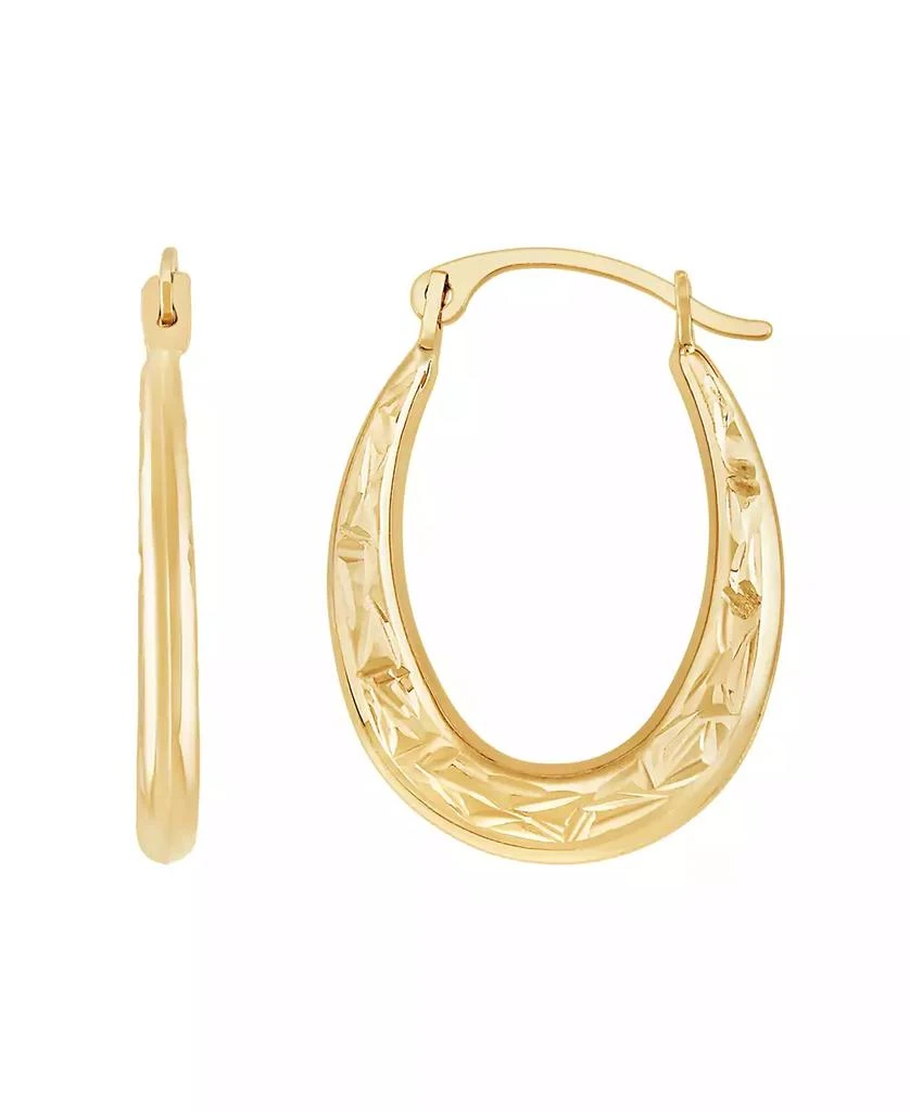 Macy's U Shape Hoop Earrings in 14k Yellow Gold 2