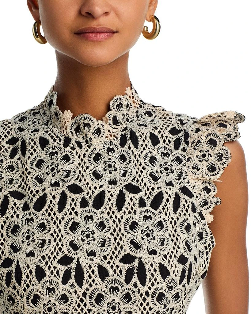AQUA Floral Mock Neck Mini Dress - Exclusive 2