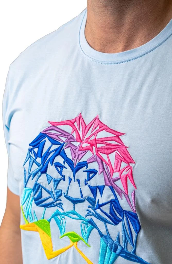 Maceoo Lion Face Embroidered T-Shirt 4