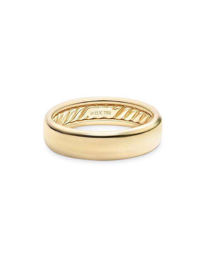 David Yurman Men 's Classic Band Ring in 18K Yellow Gold