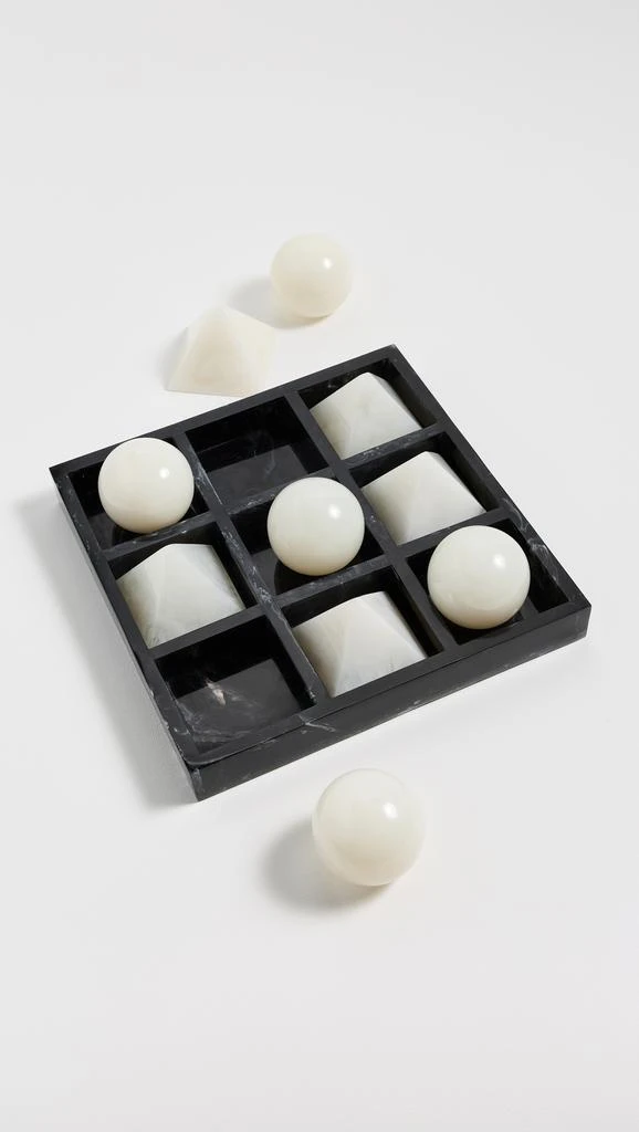 Jonathan Adler Mustique Tic Tac Toe Set - Black/White 1