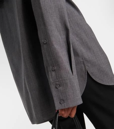 Jil Sander Belted wool shirt 5