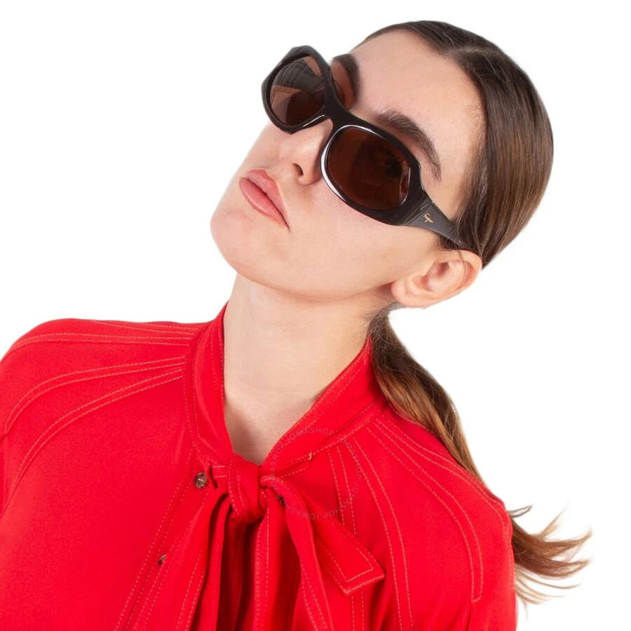 Salvatore Ferragamo Salvatore Ferragamo Brown Wrap Ladies Sunglasses SF1078S 210 59 2
