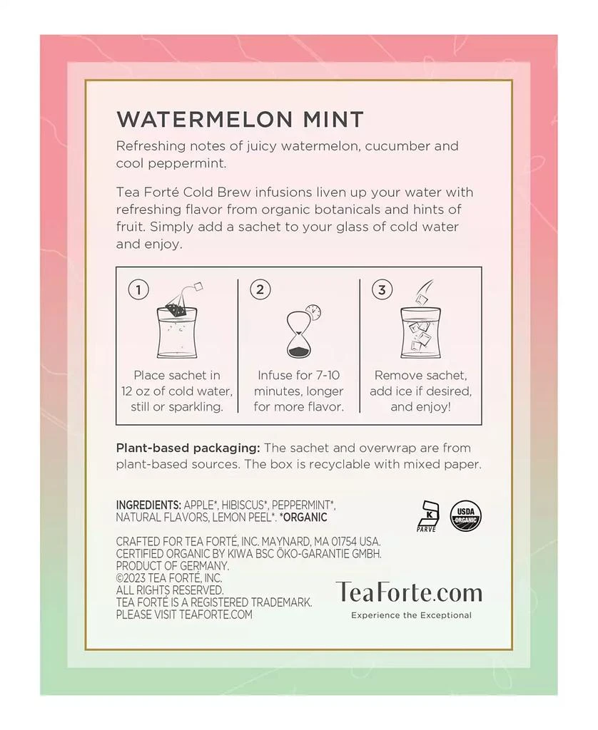 Tea Forte Cold Brew Duo and Poom Cup Tea Bundle, 4 Piece 5