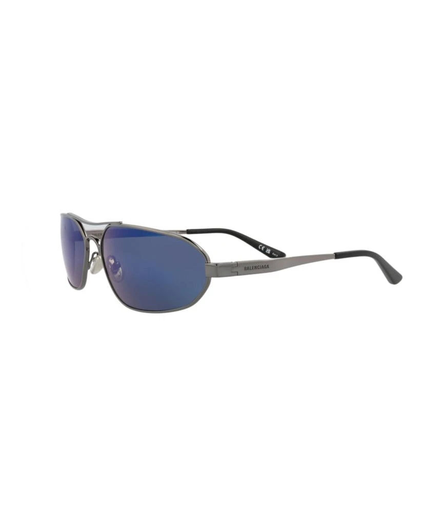 Balenciaga Shield-Frame Metal Sunglasses 2