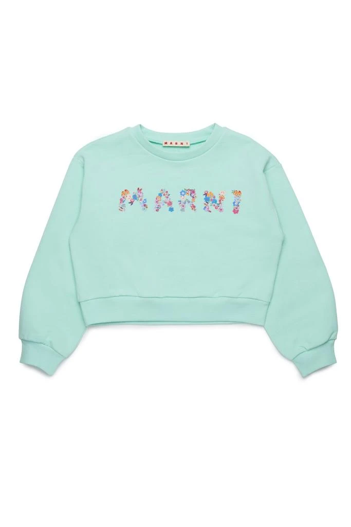 Marni Kids Marni Kids Logo Printed Crewneck Sweatshirt 1