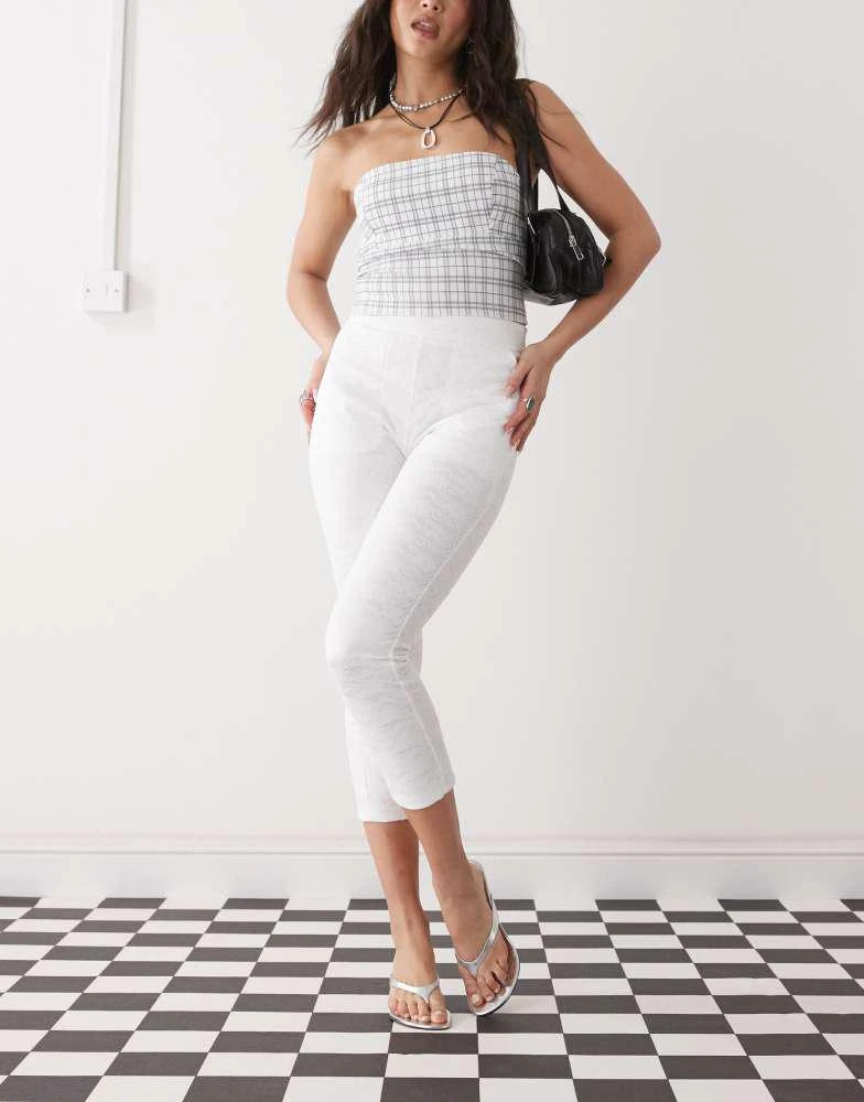 Amy Lynn Amy Lynn lace capri pants in white 1