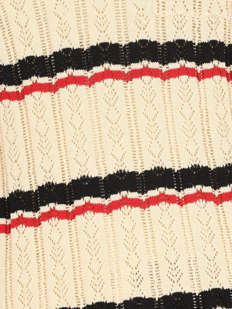 Valentino Valentino Striped Knitted Polo Shirt 4