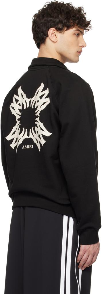 AMIRI Black MA Quad Half-Zip Sweatshirt - Hoodies - Free Shipping