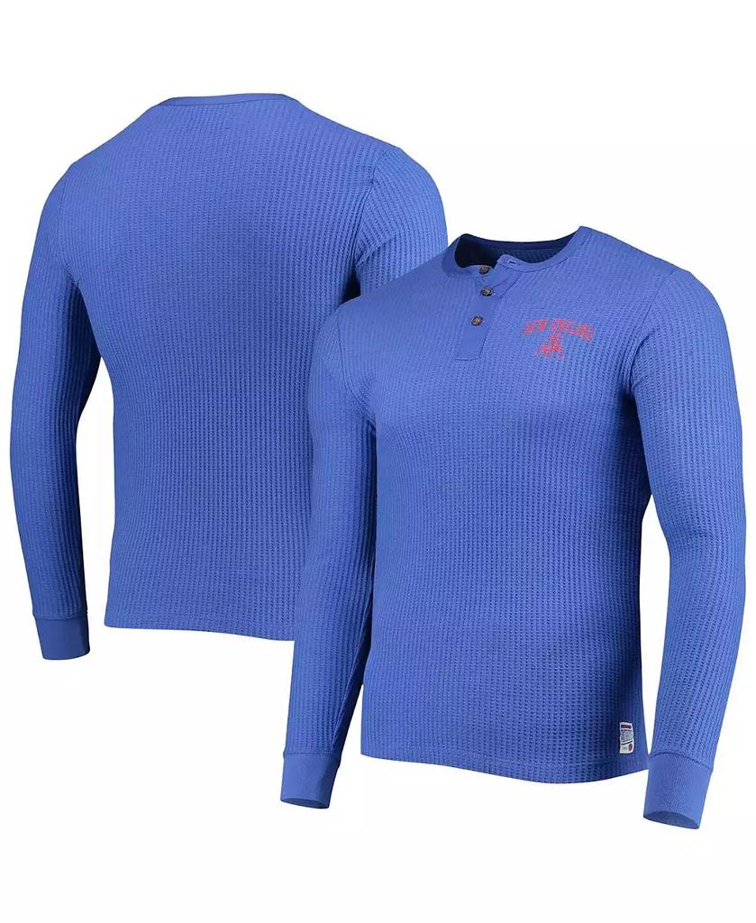 Junk Food Men's Royal New England Patriots Thermal Henley Long Sleeve T-shirt