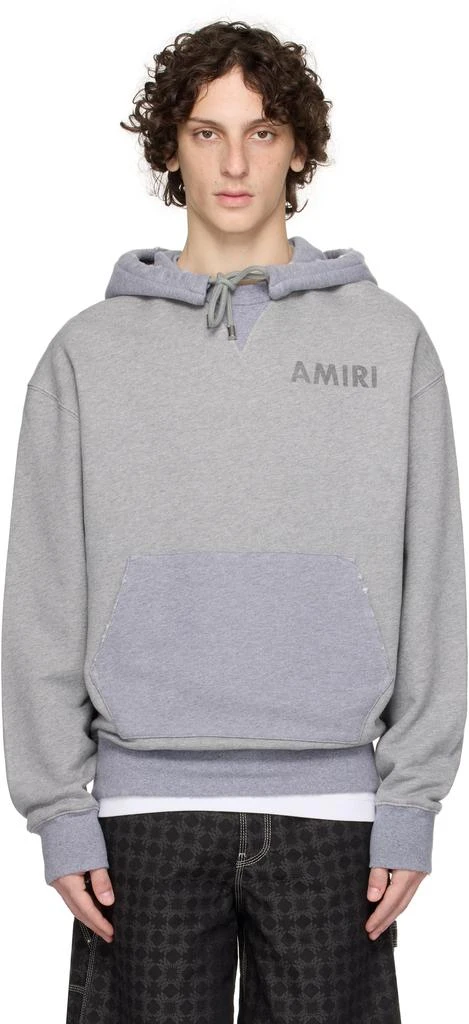 AMIRI Gray 
AMIRI
 Stencil Oversized Hoodie 1