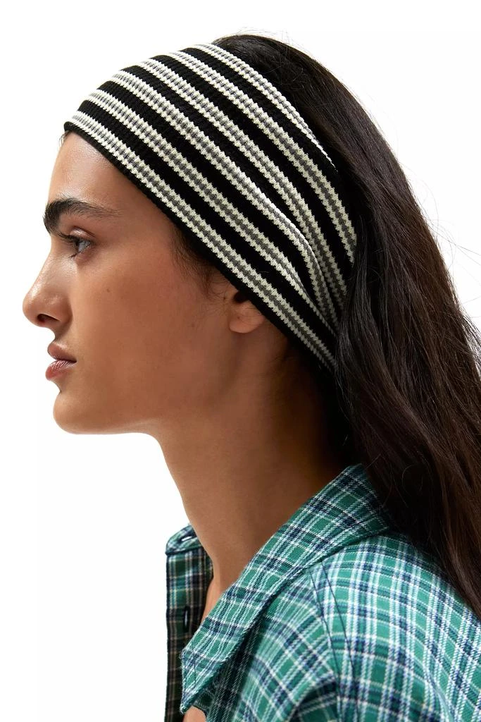 Urban Outfitters Textured Striped Wide Headwrap Headband