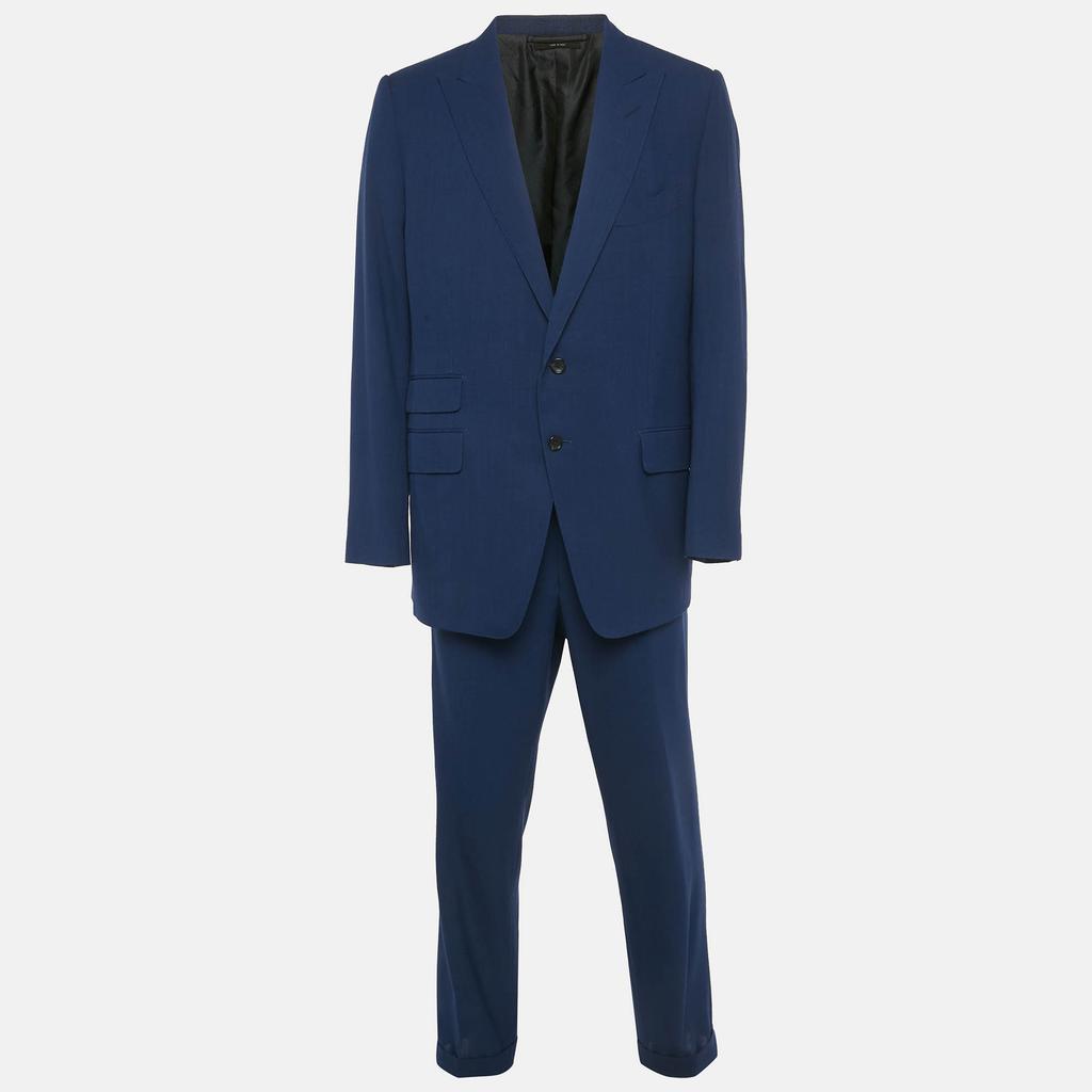 Tom Ford Tom Ford Royal Blue Wool Y-Fit Pants Suit 4XL