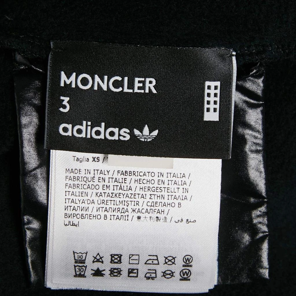 Moncler Moncler x Adidas Black Cotton Knit Puffer Trim Hoodie XS 7