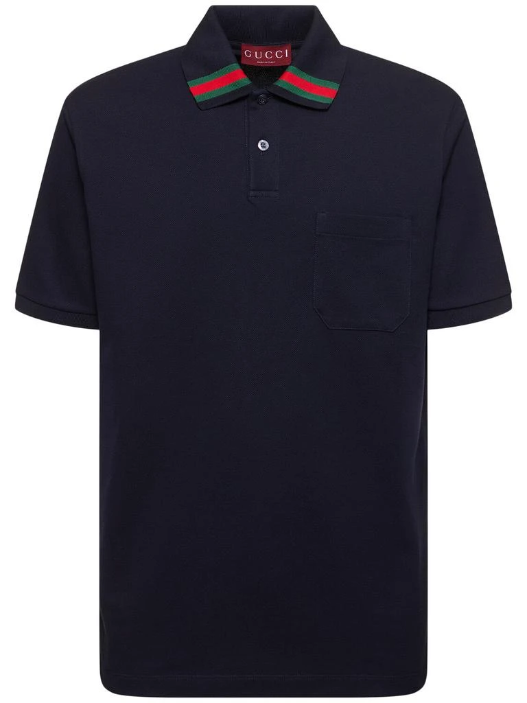 Gucci Stretch Cotton Piquet Polo Shirt 1