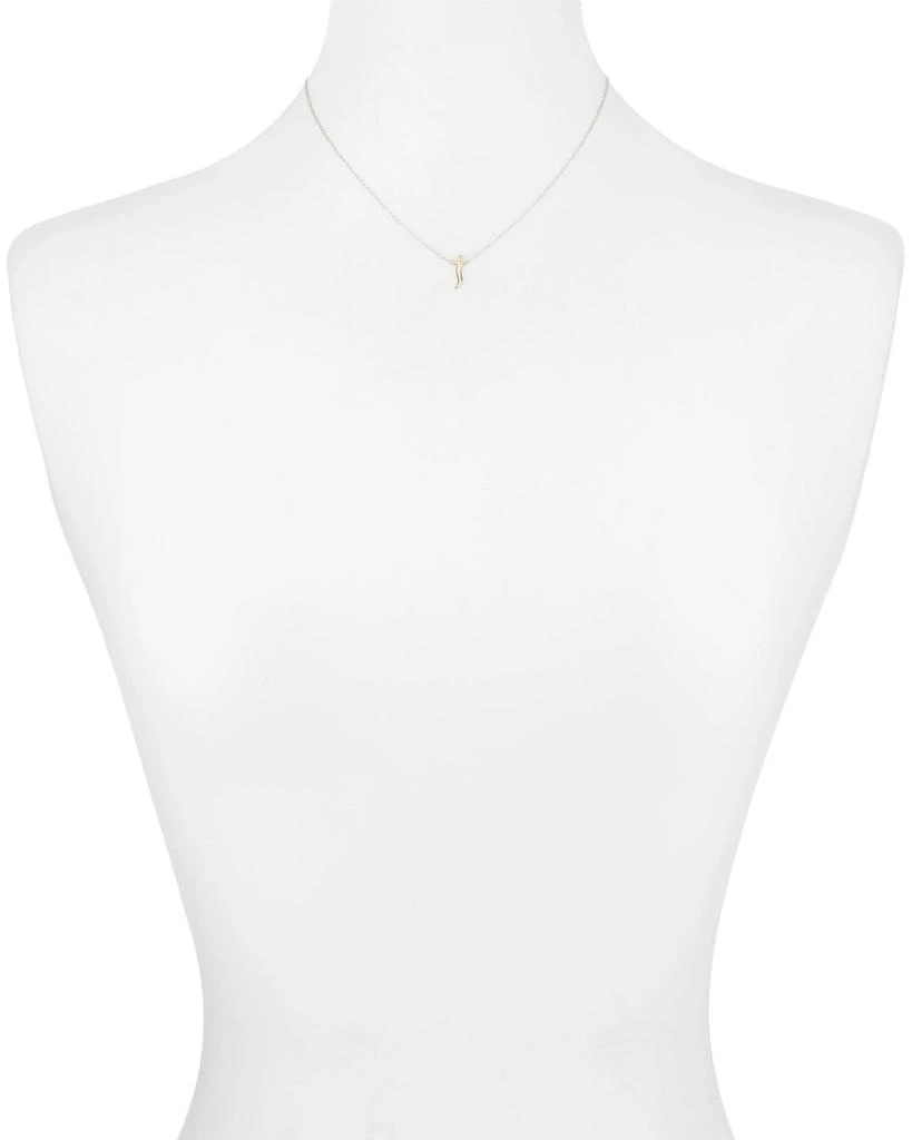 Argento Vivo Two Tone Gothic Initial Pendant Necklace, 16" 2