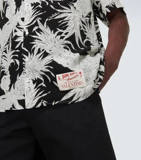 Valentino Printed silk bowling shirt 6