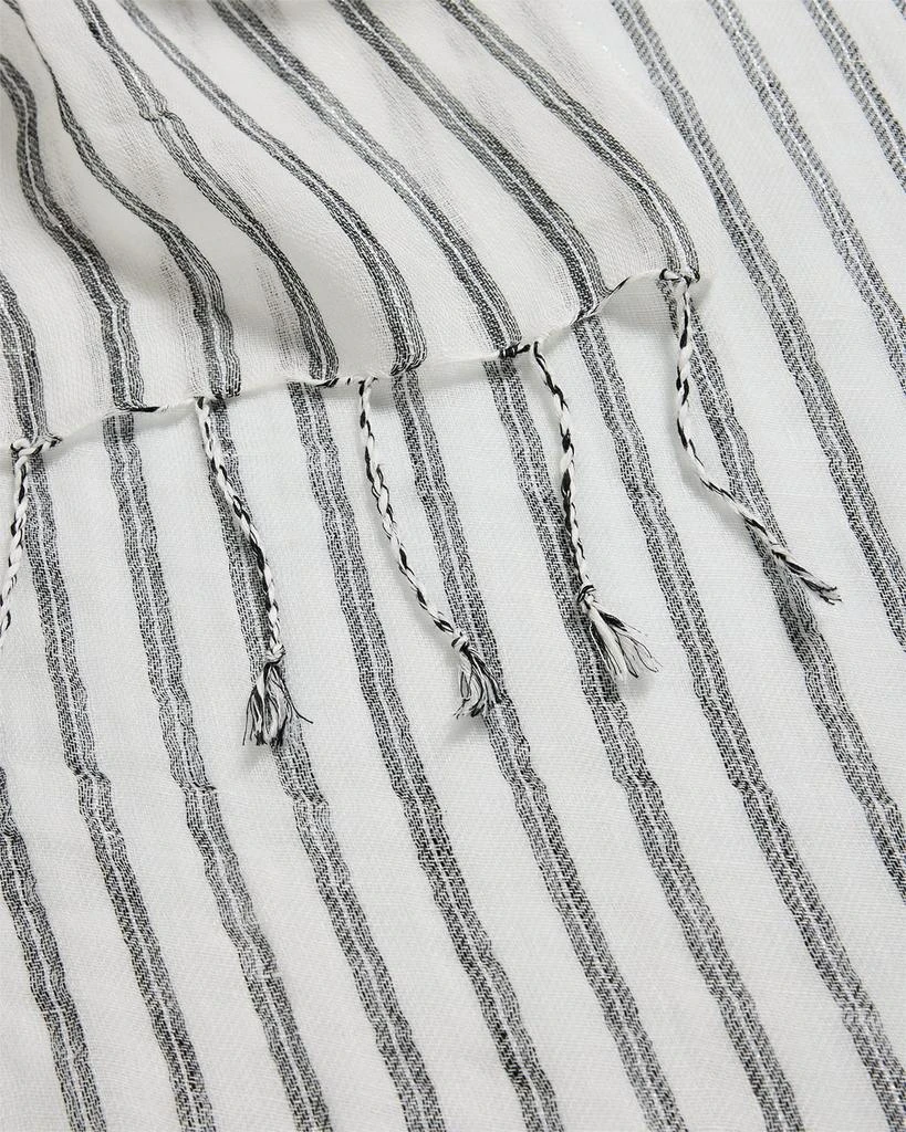 Brunello Cucinelli Striped Linen Blend Scarf 2