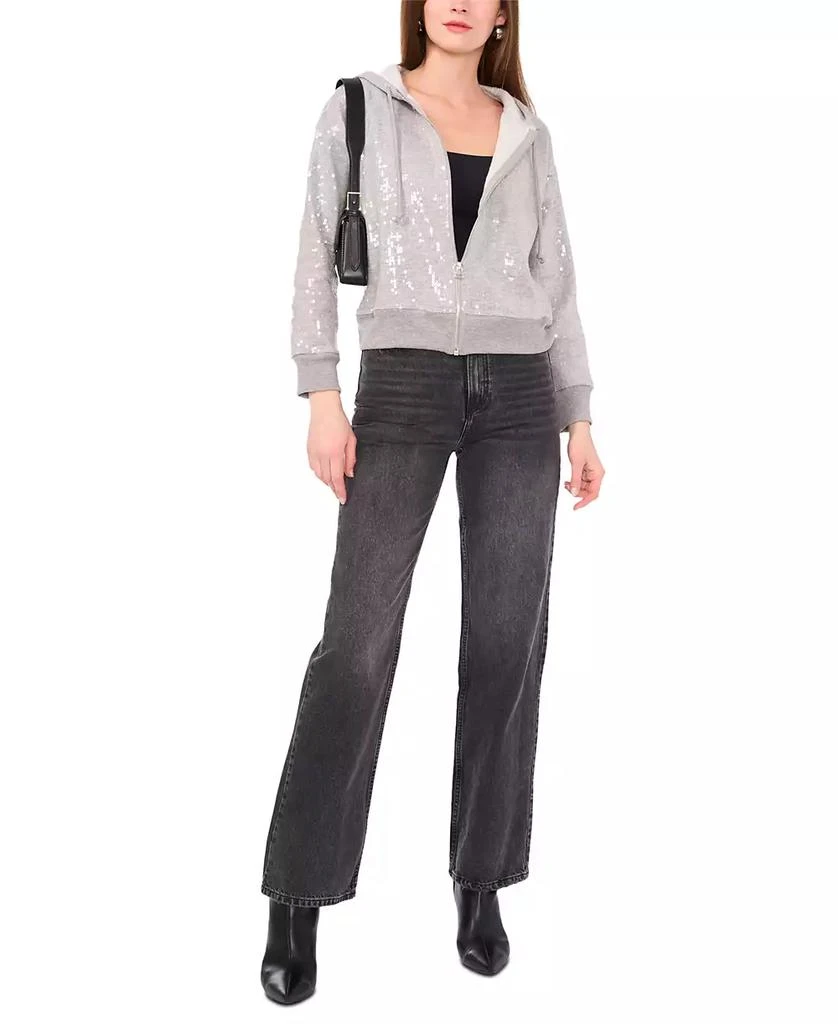 1. State Women's Full-Zip Hooded Long-Sleeve Sequin Hoodie 4