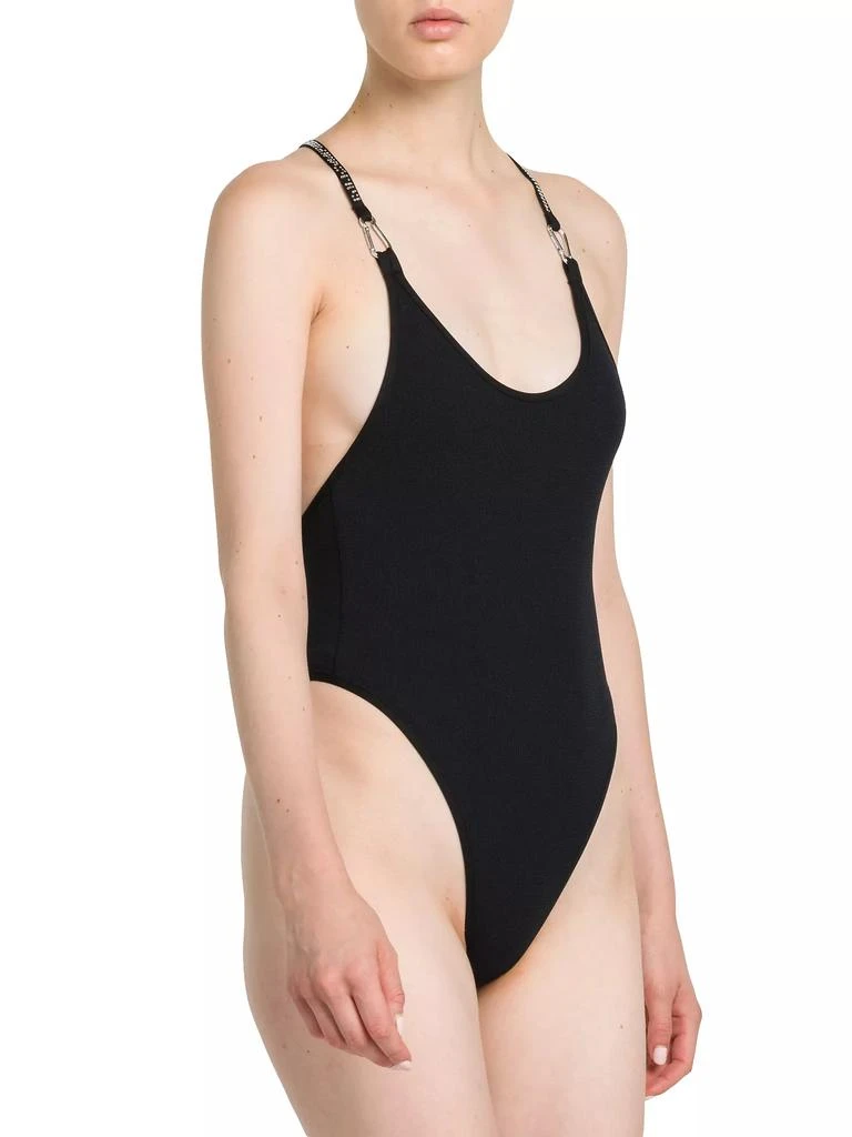 Heron Preston Ribbed Microfiber One-Piece Swimsuit 4