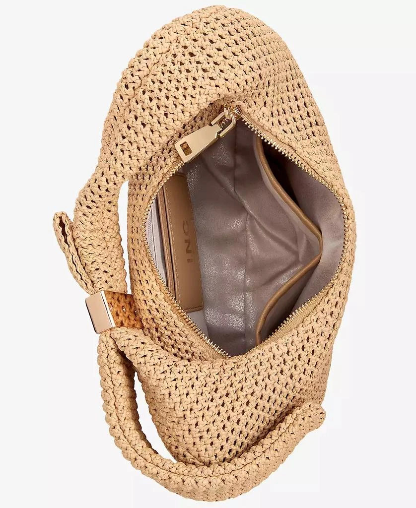 INC International Stahcy Small Straw Hobo Bag, Exclusively at