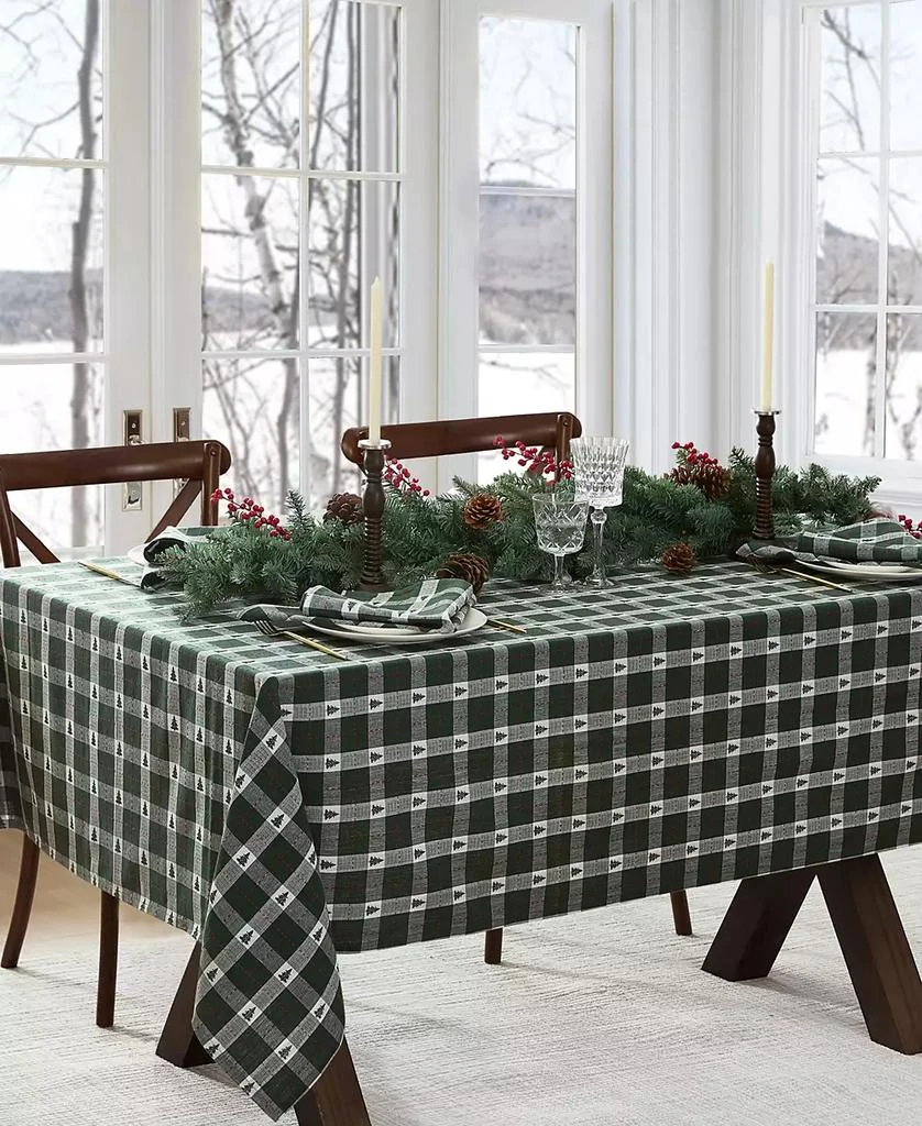 Elrene Sherwood Tree Dobby Cotton Rectangle Tablecloth, 120"x 60"