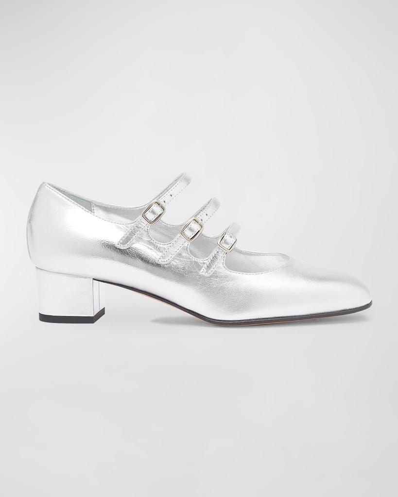 Carel Kina Metallic Mary Jane Ballerina Pumps