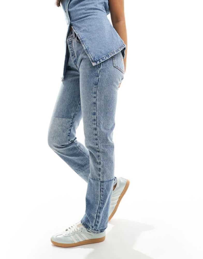 Levi's Levi's 501 clean craft contrast jeans in  light blue 4
