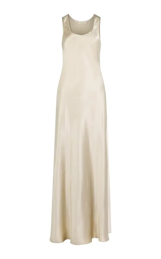 Heirlome Heirlome - Margot Scoop-Neck Silk Gown - Neutral - S - Moda Operandi 1