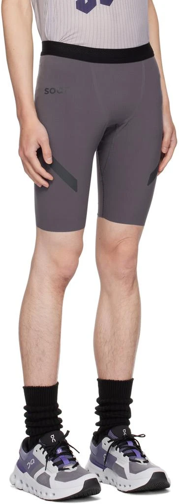 Soar Running Gray Half Tights Shorts 2