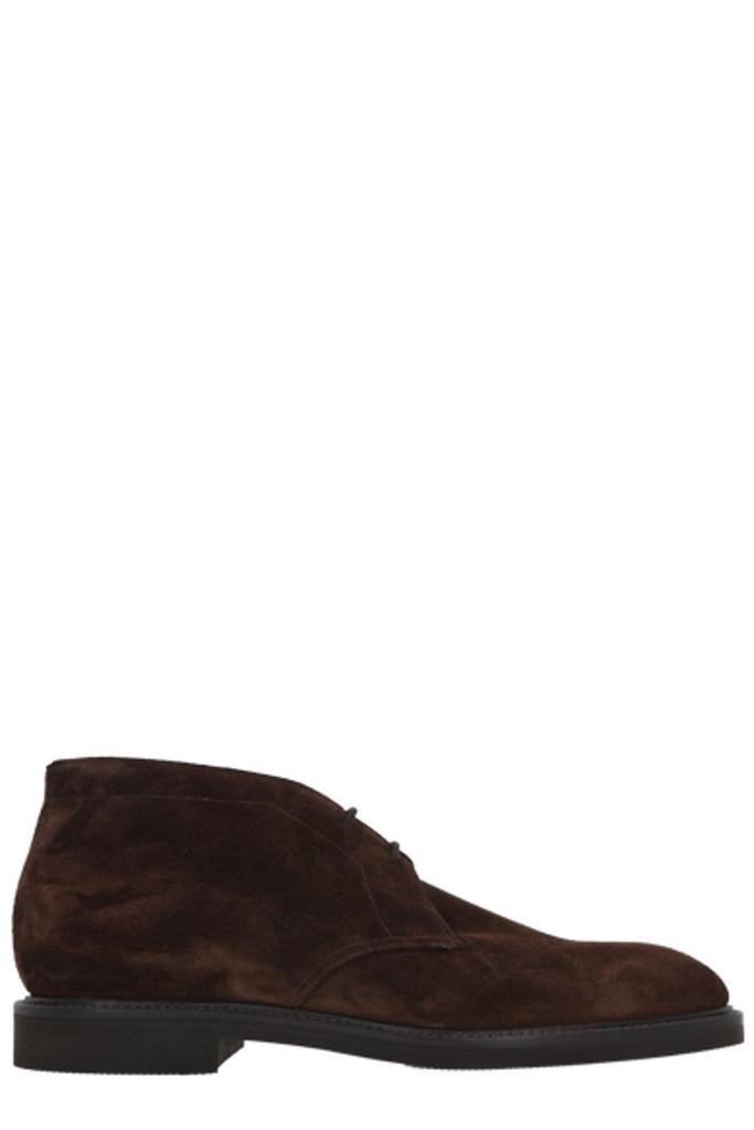 John Lobb Lawry Dark Brown Suede Chelsea Boot (fitting E