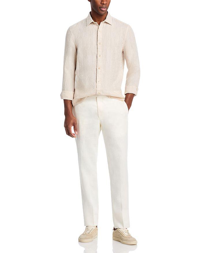 The Men's Store at Bloomingdale's Regular Fit Novelty Stitch Linen Shirt - Exclusive