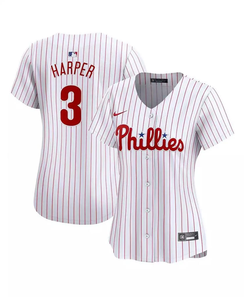 NIKE Women's Bryce Harper White Philadelphia Phillies Home Limited Player Jersey 1