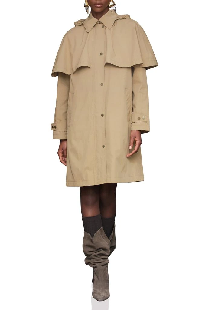 Avec Les Filles Hooded Cape Raincoat 6