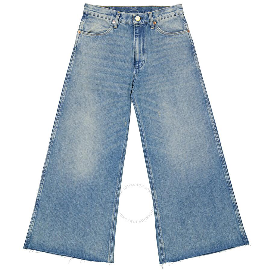 Gucci Patchwork denim jeans with gucci rosso ancora - Jeans