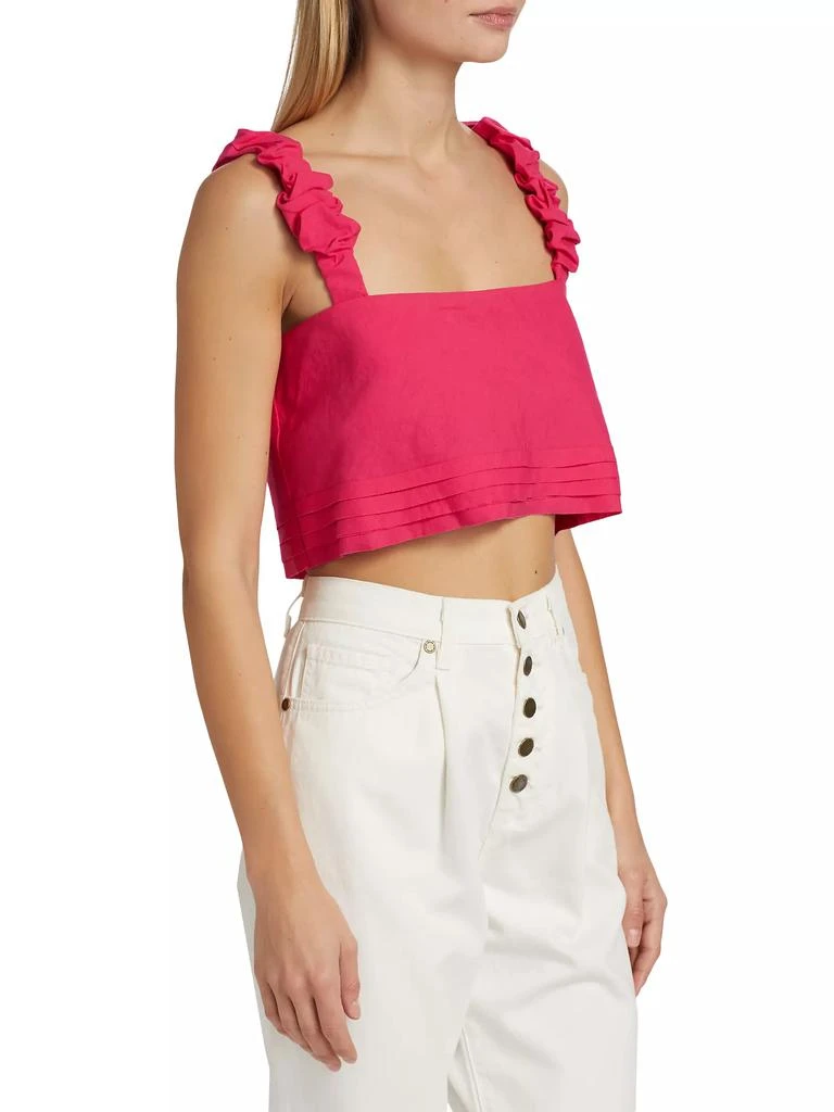 Ramy Brook Cora Linen-Blend Crop Top 4