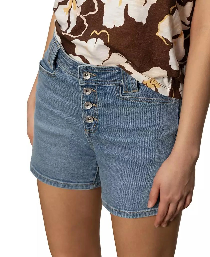 Sanctuary Women's Luna Button-Front Denim Shorts 4