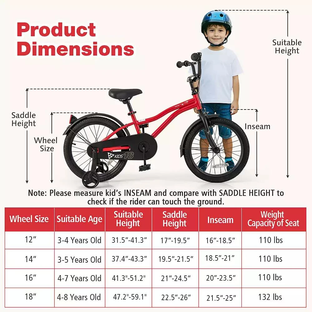 Slickblue Bicycle for Kids with Adjustable Seat Bell and Reflectors for Visibility 3