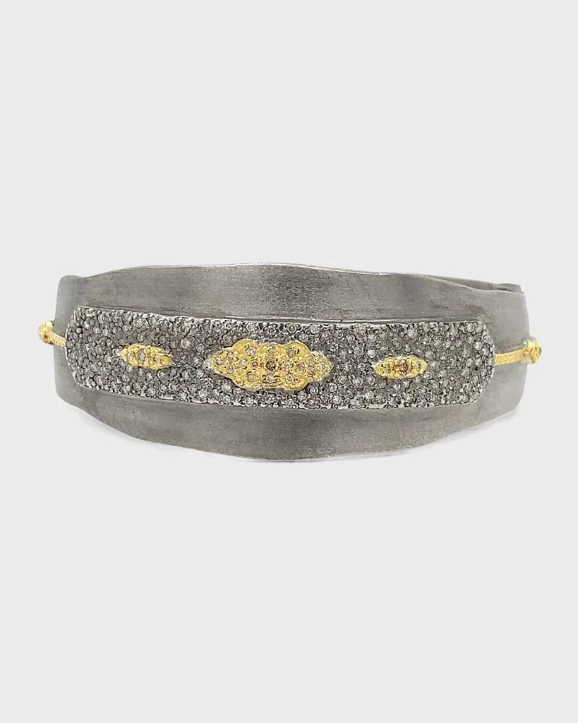 Armenta Old World Pave Scroll Kick Cuff 1