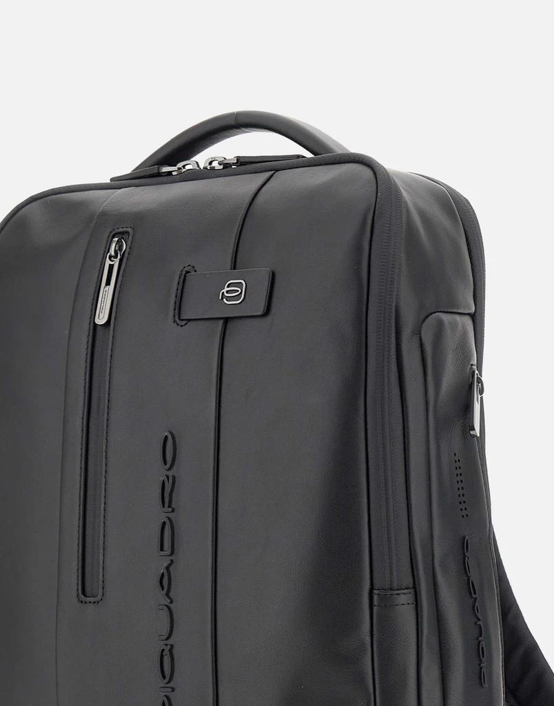 PIQUADRO "Blu Square"  leather backpack 3