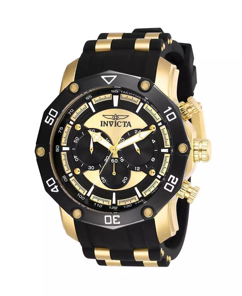 Invicta Men's 28754 Pro Diver Quartz Chronograph Black, Gold Dial Watch