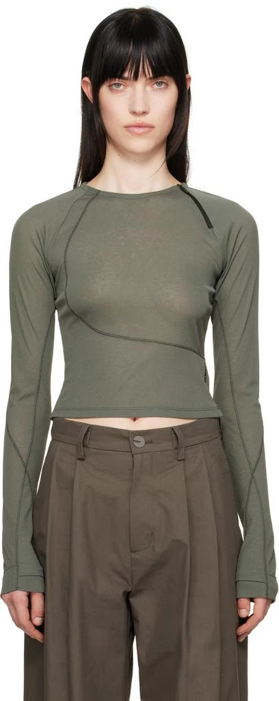 Hyein Seo Khaki Helix Long Sleeve T-shirt 1