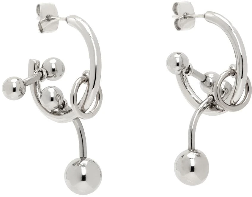 Justine Clenquet Silver Ashley Earrings 2
