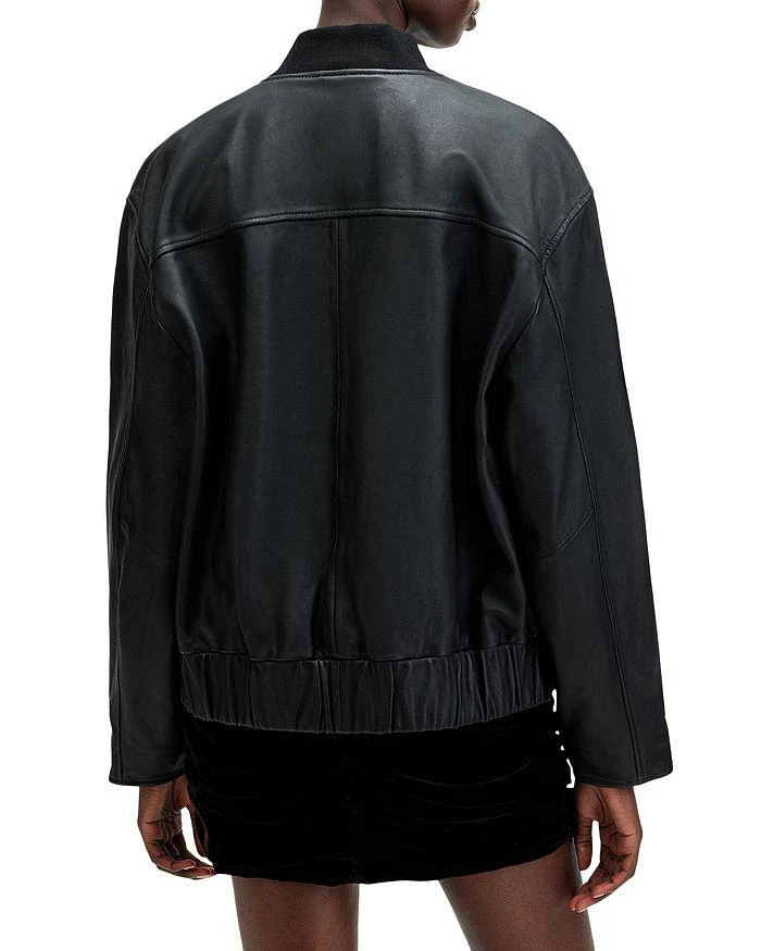 ALL SAINTS Yara Lea Leather Bomber Jacket 3